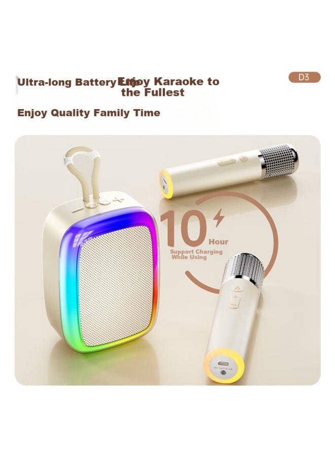 The Good Shepherd Good Shepherd K Song Microphone Speaker Integrated With Sound Card Home Ktv Set Wireless Bluetooth Speaker Singing Artifact Integrated Children's Entertainment Karaoke Outdoor Home Use - Image 4