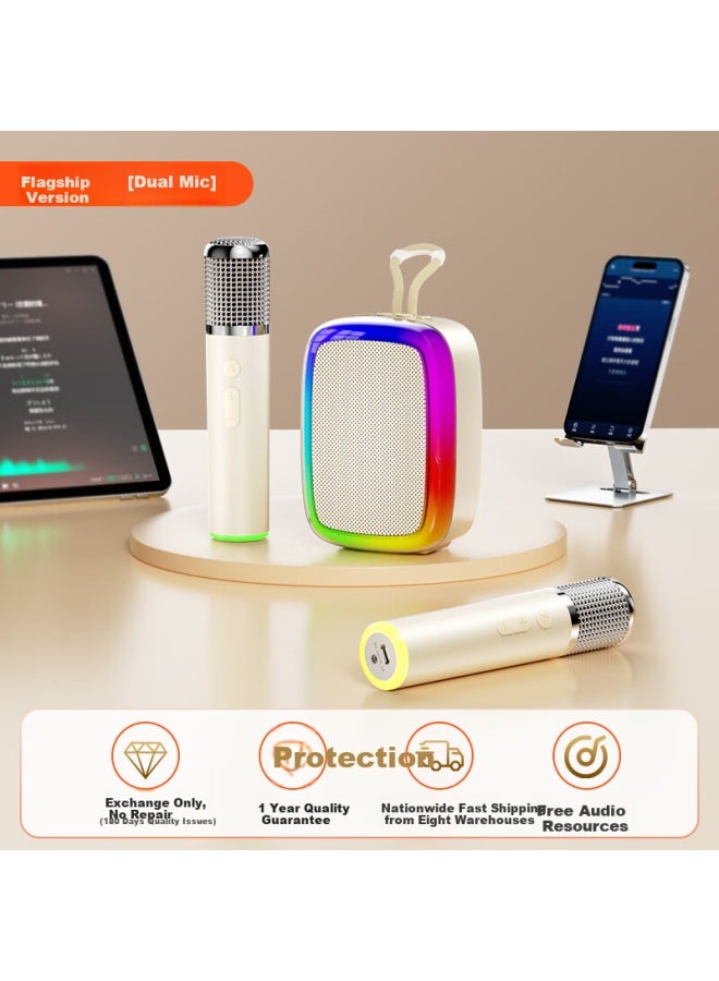 The Good Shepherd Good Shepherd K Song Microphone Speaker Integrated With Sound Card Home Ktv Set Wireless Bluetooth Speaker Singing Artifact Integrated Children's Entertainment Karaoke Outdoor Home Use - Image 5