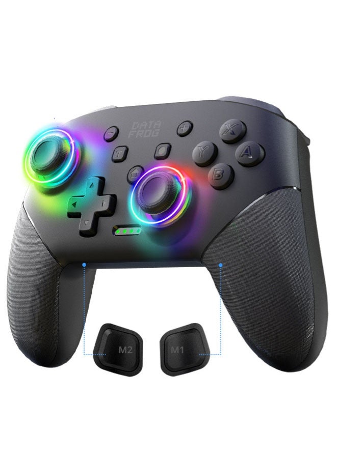 Gaming Controller Wireless Pro Controllers Compatible with Switch/OLED/PC 9-Color Rgb Led 900mah Battery 6-Axis Motion Wake Up Function