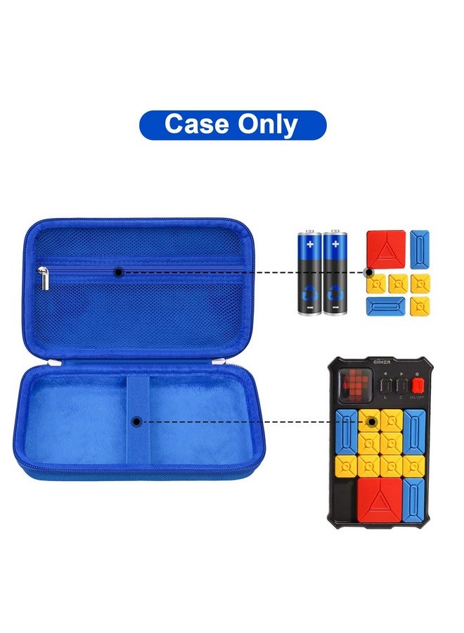 Canboc Canboc Carrying Travel Case Compatible with GiiKER Super Slide Puzzle Games, Brain Teaser Puzzle Organizer Storage Bag, Mesh Pocket fit Magnetic Sliding Tiles and Batteries, Blue (Case Only)  - Image 2