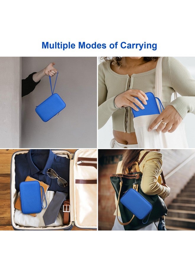 Canboc Canboc Carrying Travel Case Compatible with GiiKER Super Slide Puzzle Games, Brain Teaser Puzzle Organizer Storage Bag, Mesh Pocket fit Magnetic Sliding Tiles and Batteries, Blue (Case Only)  - Image 3