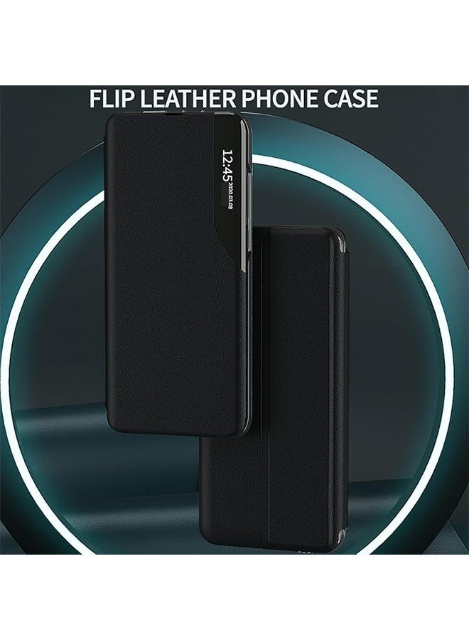 HAVEN Phone Case Compatible with Honor x9c 5G Flip Case, Ultra Slim TPU Leather Full Body Protection Magnetic Stand Shockproof Phone Cover - Black - Image 5