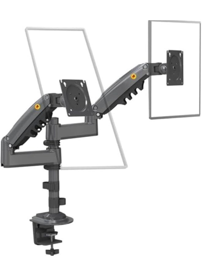 NB North Bayou New Dual Desktop Monitor Mount H180 Full Motion Swivel Arm Gas Spring Computer Monitors 17"-27" 2kg-9kg - Image 1