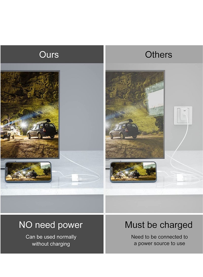 ELTRAZONE HDMI Adapter for iPhone,HDMI Sync Screen Converter, 1080P HDMI Digital AV Adapter with Charing Port,Compatible with iPhone 13/12/11/X/8/7/ iPad/ iPod to HD TV/Monitor/Projector. [No Need Power] - Image 4