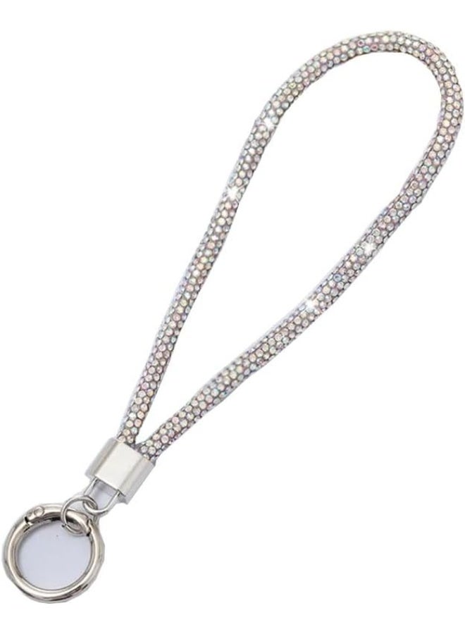 Rhinestone Crystal Wrist Lanyard Strap Key Chain Holder - Image 1