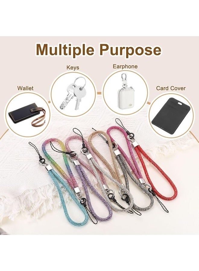 Rhinestone Crystal Wrist Lanyard Strap Key Chain Holder - Image 2