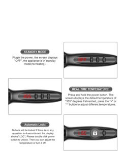 XiuWoo Hair Straightener Brush Ionic Straightening with Fast MCH Ceramic Heating Anti-Scald Auto Temperature Lock and Auto-Off Function Portable Comb for Home Travel  - Image 4