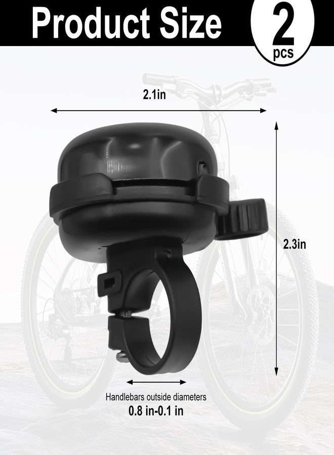 FOJOO 2 Pack Bike Bells for Adults, Loud Crisp Clear Sound, Durable Aluminum Alloy, Bicycle Bell for Adult Bikes, Easy to Install Cycling Accessories for Mountain Road and Commuter Safety - Image 2