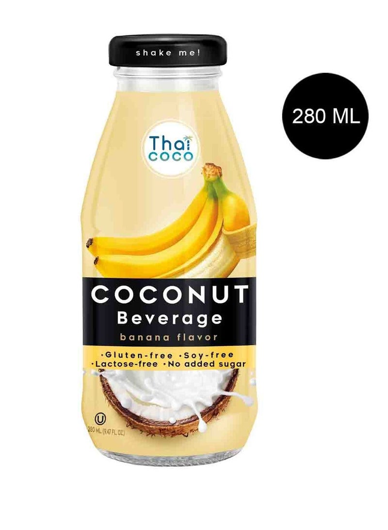 Thai Coco Coconut Beverage Banana Flavor 280 ml - Image 2