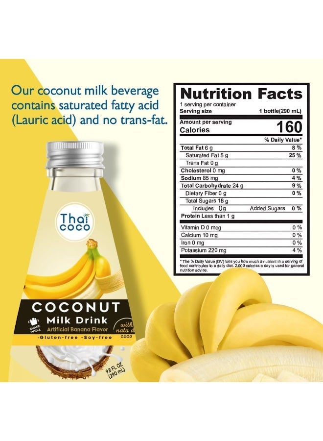 Thai Coco Coconut Beverage Banana Flavor 280 ml - Image 5