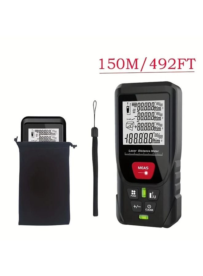 High Precision 150M 492FT Laser Rangefinder Digital Angle Electronic Level Multiple Modes - Image 1