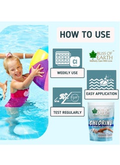 BLISS OF EARTH Japanese Chlorine Tables 3 Size for Clean and Clear Swimming Pool, Kills Bacteria & Stops Algae, Pool Disinfectant 5 Chlorine Tables 5x200gm  - Image 5