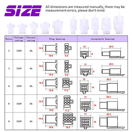 Swpeet 700Pcs Automotive Electrical Wire Connectors Kit 28mm 2 3 4 6 9 Pin Automotive Electrical Wire Connectors Pin Header Crimp Wire Terminals and 30 Kits 4mm Car Motorcycle Bullet Terminal Wire - Image 3