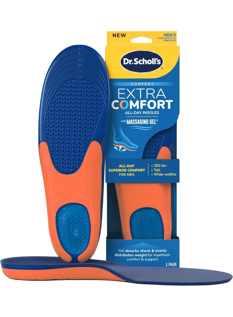 دكتور شولز Dr. Scholl's EXTRA SUPPORT Insoles // Superior Shock Absorption and Reinforced Arch Support for Big & Tall Men To Reduce Muscle Fatigue so You Can Stay on Your Feet Longer (for Men's 8-14) - Image 1