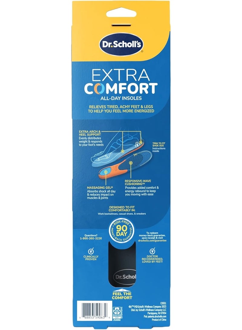 دكتور شولز Dr. Scholl's EXTRA SUPPORT Insoles // Superior Shock Absorption and Reinforced Arch Support for Big & Tall Men To Reduce Muscle Fatigue so You Can Stay on Your Feet Longer (for Men's 8-14) - Image 2