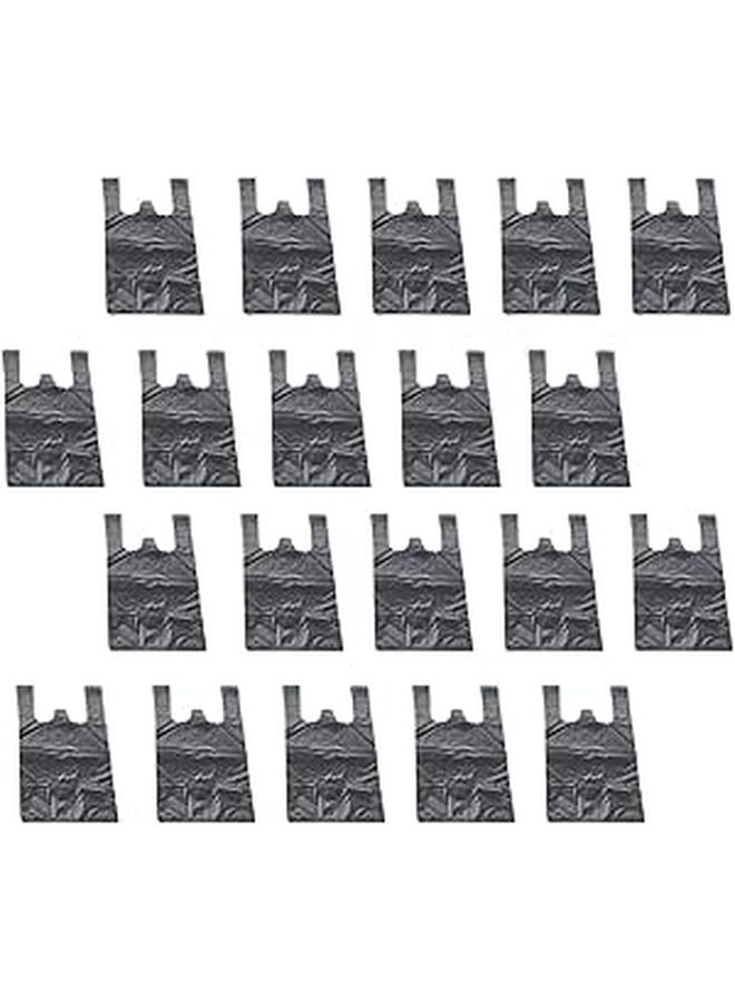 أكياس قمامة سيارات صغيرة قابلة للتخلص منها 200 قطعة أسود 18x26 سم للتخلص من النفايات الصحية لسيارة السفر - Image 1