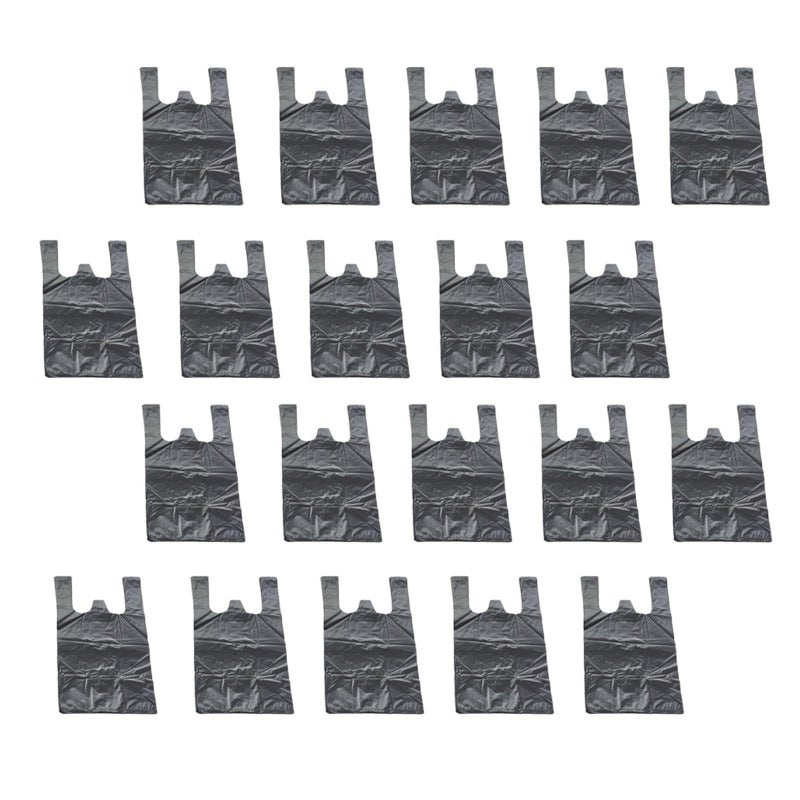 أكياس قمامة سيارات صغيرة قابلة للتخلص منها 200 قطعة أسود 18x26 سم للتخلص من النفايات الصحية لسيارة السفر - Image 2