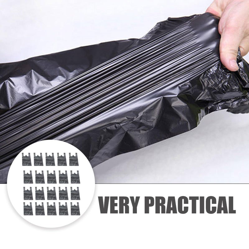 أكياس قمامة سيارات صغيرة قابلة للتخلص منها 200 قطعة أسود 18x26 سم للتخلص من النفايات الصحية لسيارة السفر - Image 4