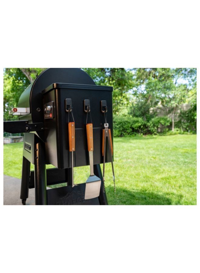 TRAEGER 3-Piece Grill Hopper Magnetic Tool Hooks Accessory, Black - Image 4