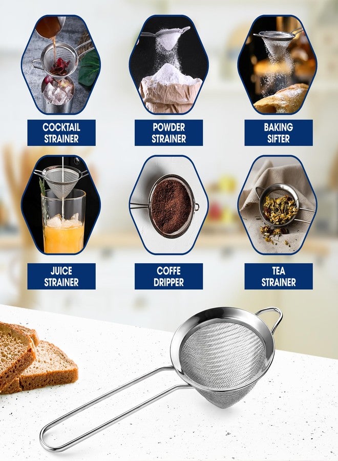 LEGLO Mesh Cocktail Strainer - 9 Inches Mini Mesh Strainer with Handle, Durable and Lightweight Stainless Steel, Easy to Use and Clean, Dishwasher Safe, Good as Coffee Dripper and Baking Sifter - Image 4