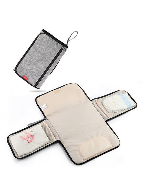Portable Waterproof Diaper Changing Pad Travel Changing Pad for Newborn With Multiple Pockets Changing Pad for Baby Shower