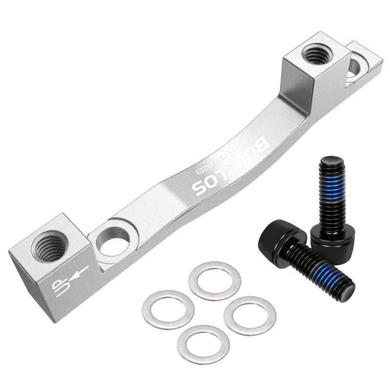 BUCKLOS PM/is Front Rear 180/203mm Disc Brake Caliper Mount Adapter Gear Parts Accessories, CNC Machined Aluminum Alloy Rotor Adapter with Bolts - Image 1