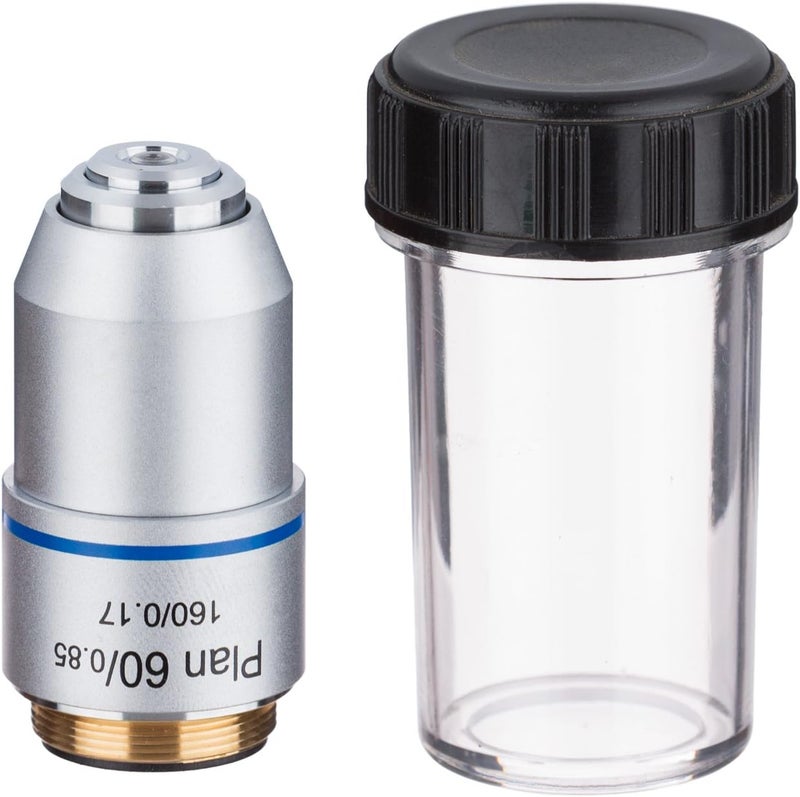 AmScope PA60X 60X Plan Achromatic Microscope Objective Lens - Image 1