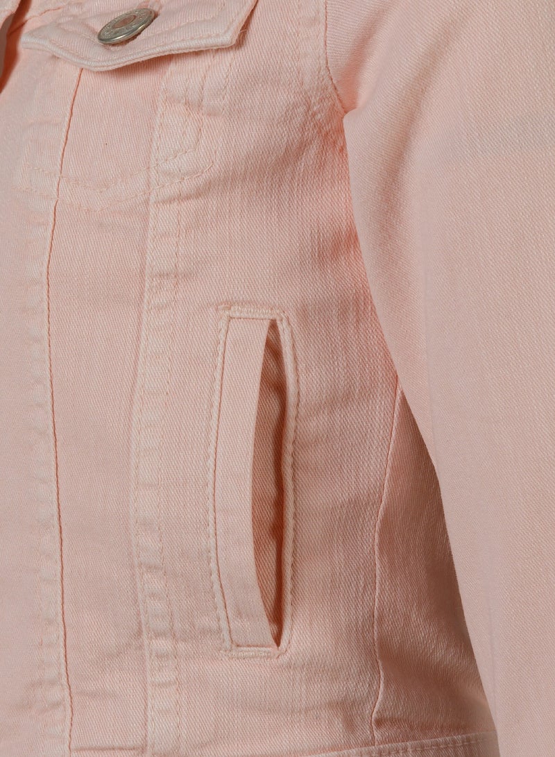 مينوتي جاكيت جينز بناتي بأزرار وجيوب عملية للأطفال - Image 4