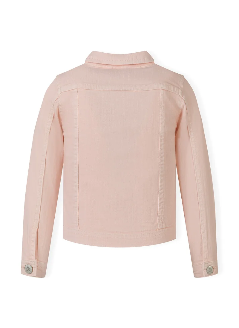 مينوتي Kids Girls Pink Denim Jacket