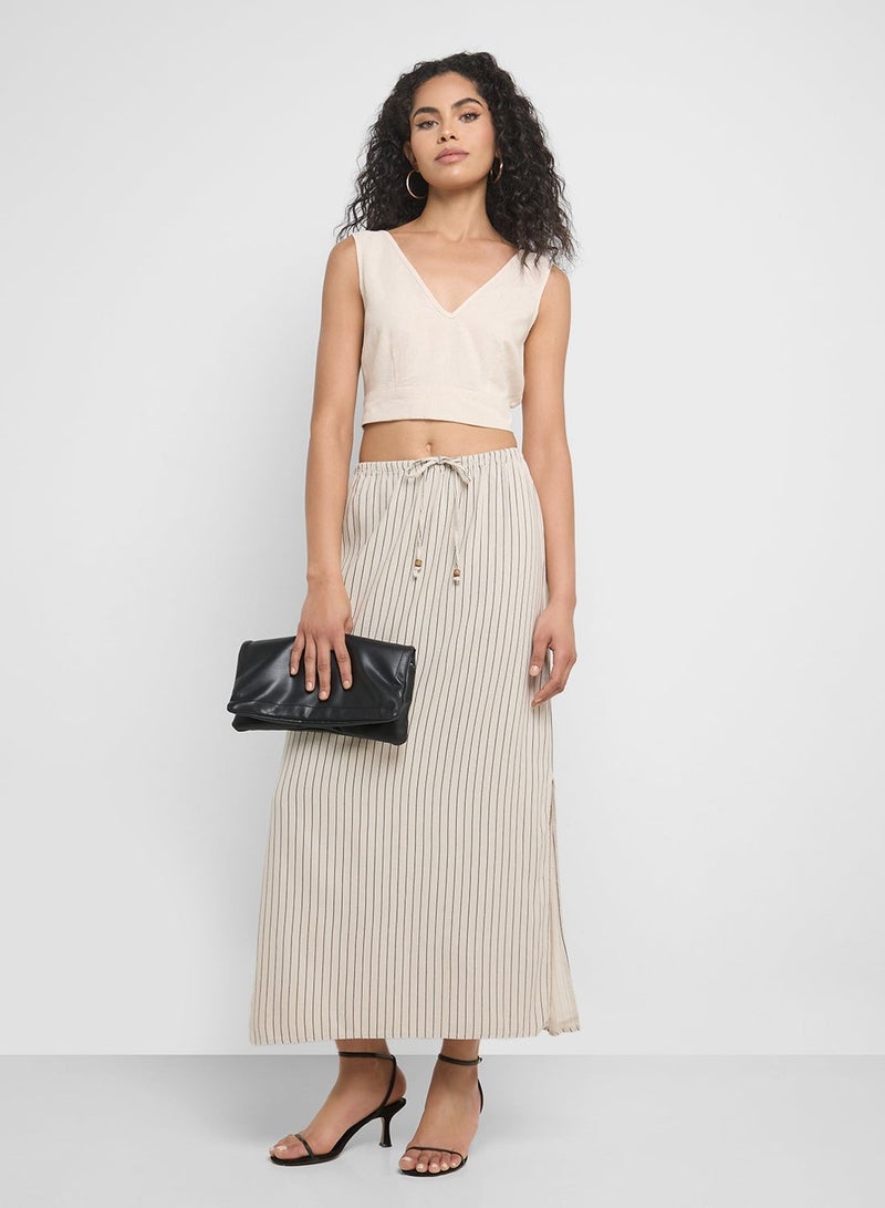 فيرو مودا بلوزة قصيرة بياقة على شكل حرف - Image 4