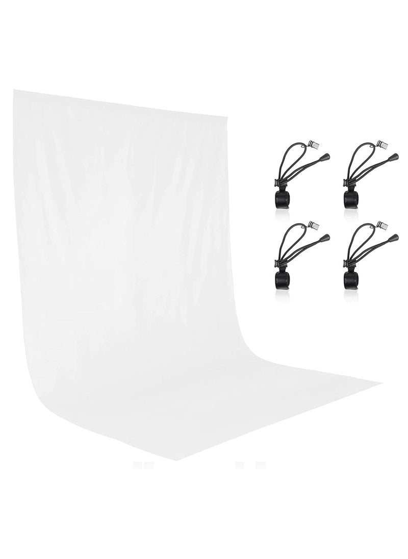 Photography White Backdrops for Wall Mounted Setup Photoshoot Pure White Screen Cloth Sheet Background Zoom Polyester Photo Back Drop Pack for Party Photo Video Shoot 3 x 2 m