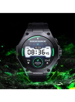 ساعة Black Shark S1 Pro الذكية تدعم الدردشة GPT، عمر البطارية 15 يومًا، شاشة AMOLED مقاس 1.43 بوصة، وضع مراقبة صحة الألعاب، 100+ وضع رياضي، IP68، أسود