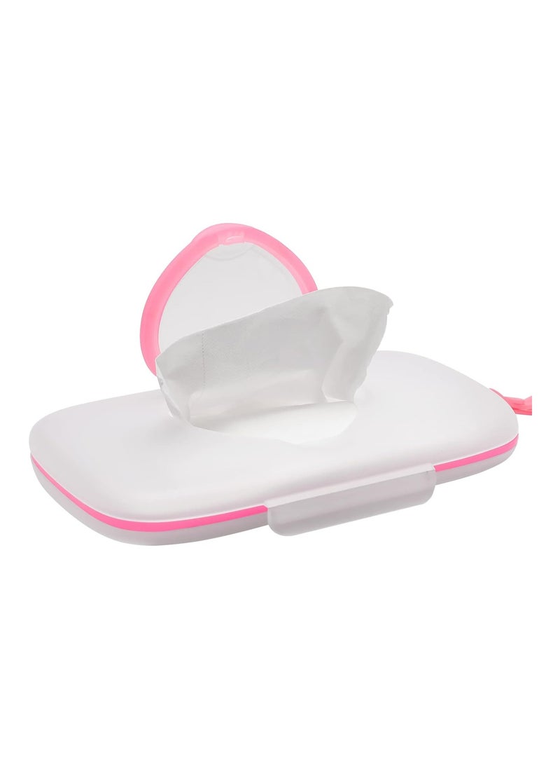 Healeved Baby Wipes Dispenser Refillable Container For Car Bathroom Living Room Pink  - Image 1
