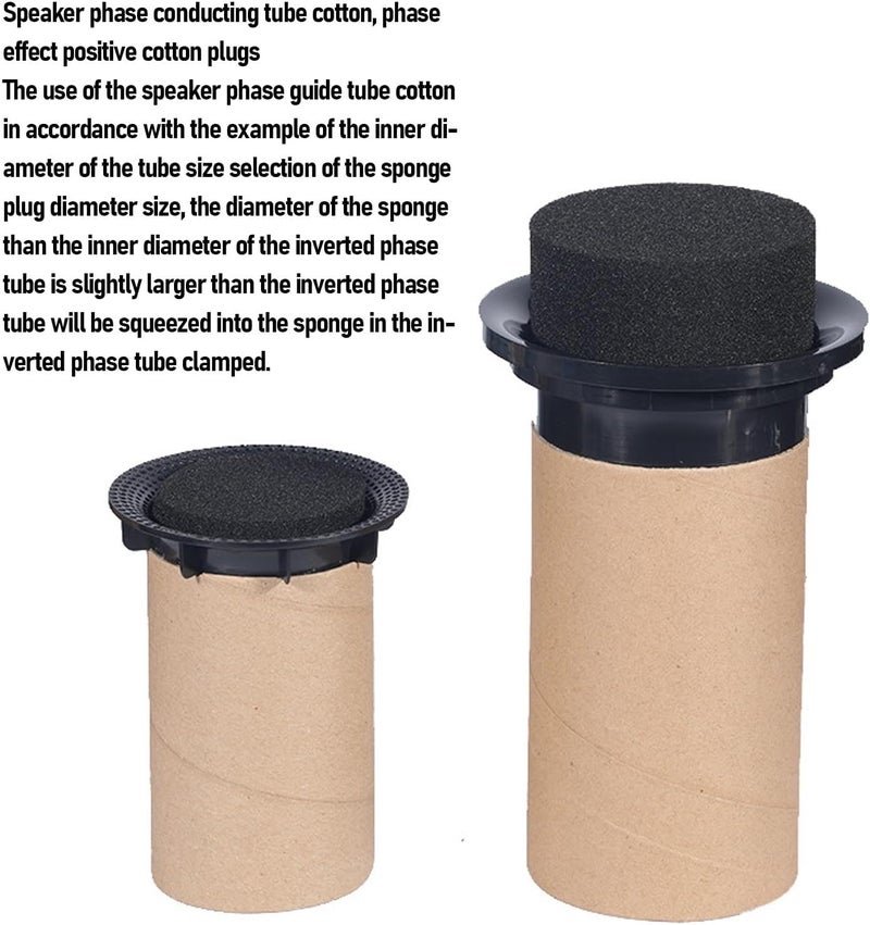 2pcs Speaker Port Tube Sponge, Bass Port Tube Sponge for Subwoofer, with Enhanced Mid Bass and Reduced Wind Noise, for Car Home Portable Speakers - Image 4