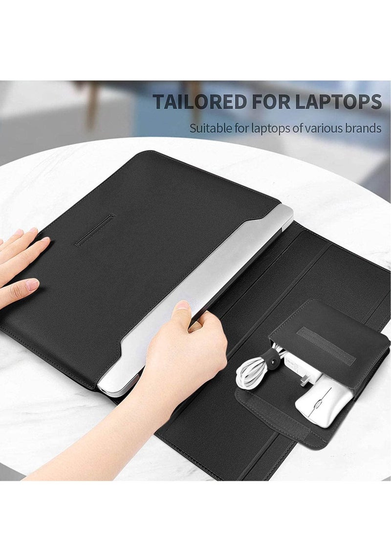 Captaintech 13-14 Inch Laptop Sleeve Bag Universial 2 in 1 Inner Sleeve with Stand Function Portable Waterproof Laptop Case - Image 3