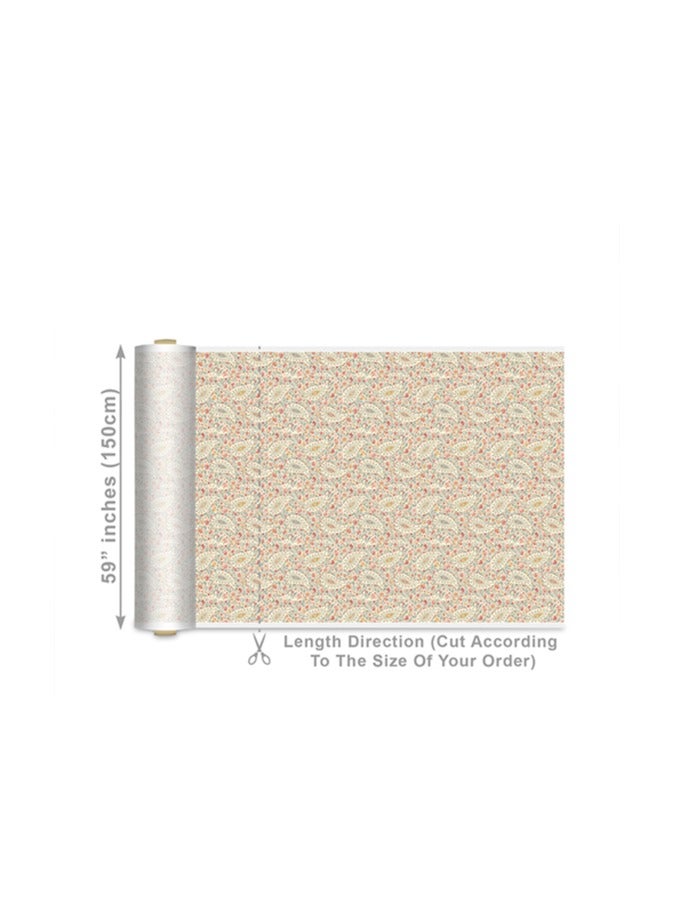 Vellato Al Lail Aramny Silk Fabric By The Yard Cream Pink Floral Pattern Jalabiya Makhweer Dressmaking 58 Inches Width - Image 2