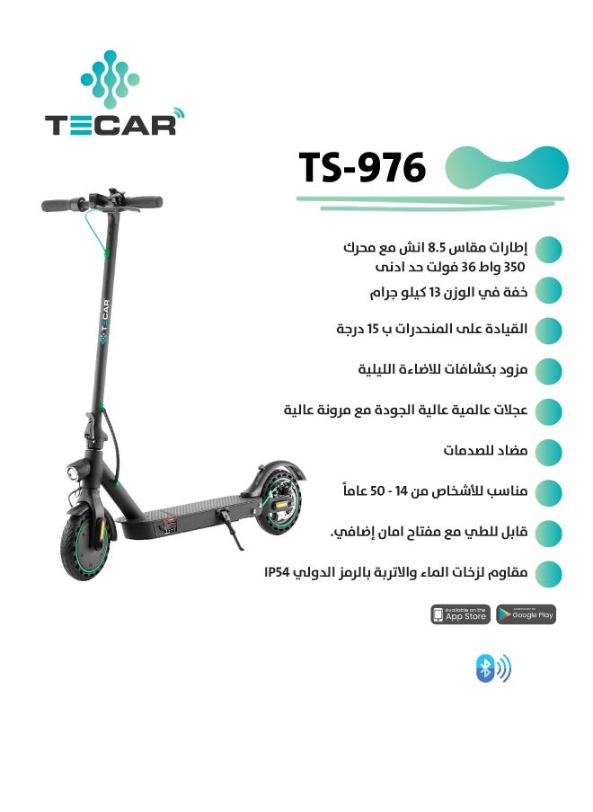 Tecar TS-976 E-Scooter 36V 7.5Ah 350W 8.5 inch tire  - Image 3