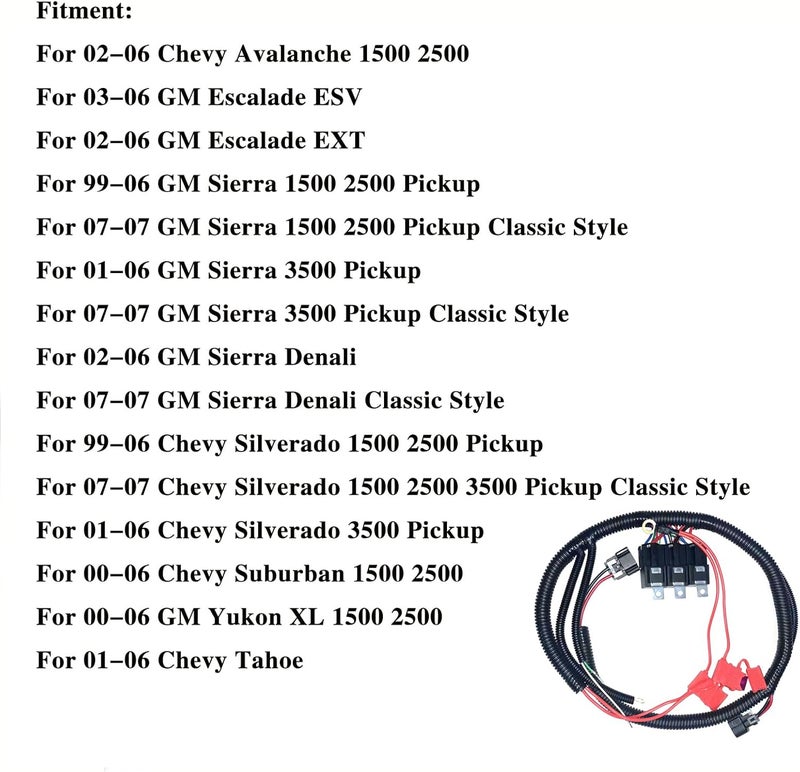 JUNRUO هارنس الأسلاك المحدث لمروحة كهربائية مزدوجة من JUNRUO لسيارات GM 1999–2006 تحكم ECU - Image 3