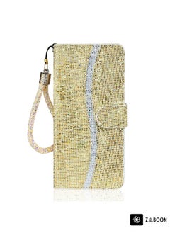 Zaboon For Samsung Galaxy A34 5G Glitter Powder Filp Leather Phone Case(Gold)  - Image 2