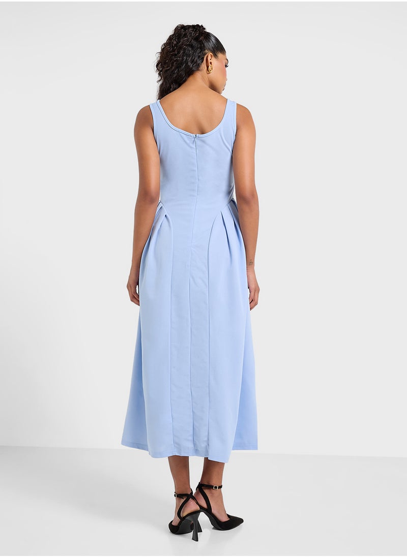 ELLA Sleeveless Dress With Princess Waist Cut  - Image 2