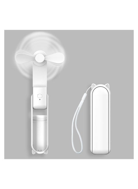 Mini Fan 3 IN 1 Rechargeable Hand Fan Foldable Small Fan With Power Bank Function 2000mAh Cooling Fan