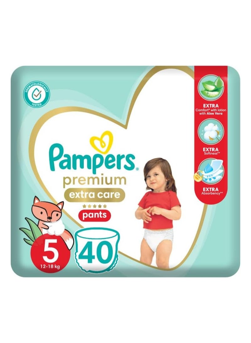 Pampers premium extra care Pants size 5 40Pcs - Image 1