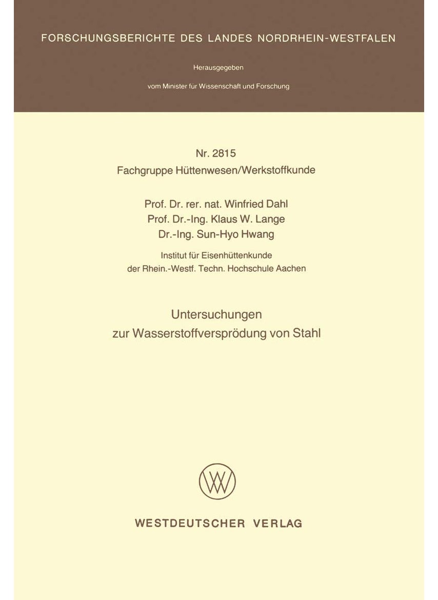 Untersuchungen Zur Wasserstoffversprodung Von Stahl 