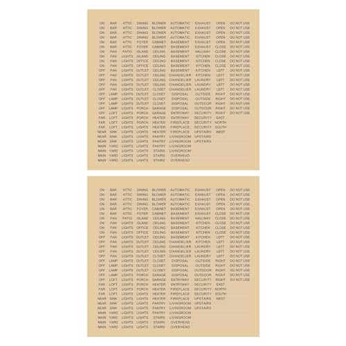 LT Easiyl 500Pcs Light Switch Label Sticker Clear Transparent with Text Includes 40 Blank Labels for Home Kitchen Bathroom Office School Stickers 22.1x20.6cm - Image 1