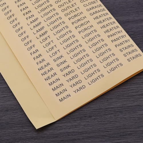LT Easiyl 500Pcs Light Switch Label Sticker Clear Transparent with Text Includes 40 Blank Labels for Home Kitchen Bathroom Office School Stickers 22.1x20.6cm - Image 5
