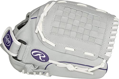 Rawlings Sure Catch Series Fastpitch Softball Glove PurpleGreyWhite Right Hand Throw 125 inch SCSB125PU60 12 12 BSKNFC - Image 3