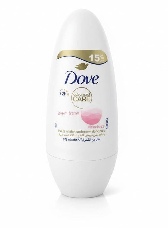 دوف مزيل عرق دوف إيفن تون رول أون للنساء 50 مل - Image 1