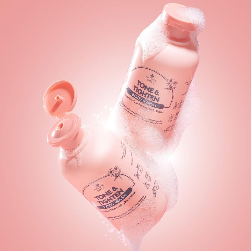 Nature Spell Tone Tighten Body Wash 108 fl Oz SkinFirming Shower Gel Hyaluronic Acid Ginseng Extract Plant Collagen No SLS 100 Vegan - Image 2