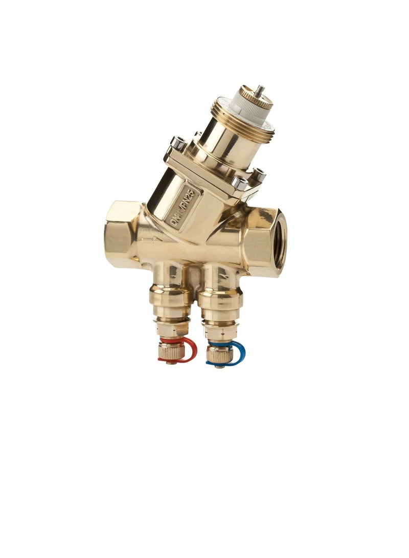OPTIMA Compact Pressure Independent Balancing & Control Valve 53-1365 1/2Inch, DN15/PN25 M/M High 5 P/T, AC Chiller Water Actuator Control Valve, Made in Denmark - Image 1
