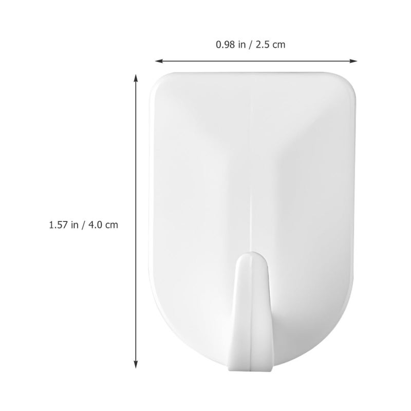 24Pcs White Adhesive Wall Hooks Multipurpose Sticky Hangers for Home Organization - Image 3